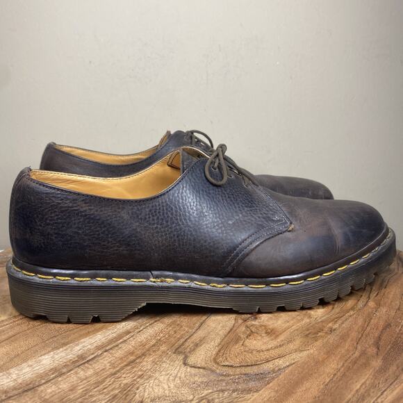 Dr Martens 1461 Vintage Made In England Mens Brown Size 12 Leather Oxford Shoes - Picture 1 of 9